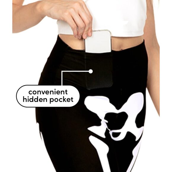 Skeleton Halloween Costumes Leggings Women High Waisted Spooky Cosplay - Picture 3 of 5